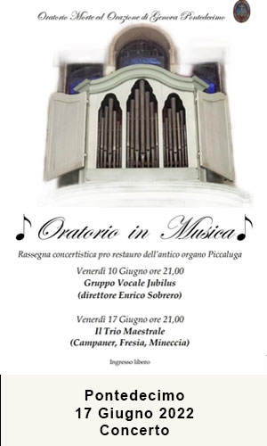 Gruppo Vocale Jubilus | Concerto di Gala | Pontedecimo | Oratorio morte e Orazione | Locandina