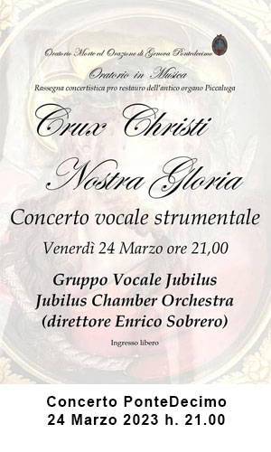 Gruppo Vocale Jubilus | Concerto di Gala | Pontedecimo | Oratorio morte e Orazione | Locandina